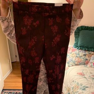 White House black market floral dress slacks